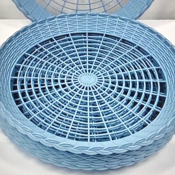 Other - Sky Blue Woven Decorative Tray - Home Accents